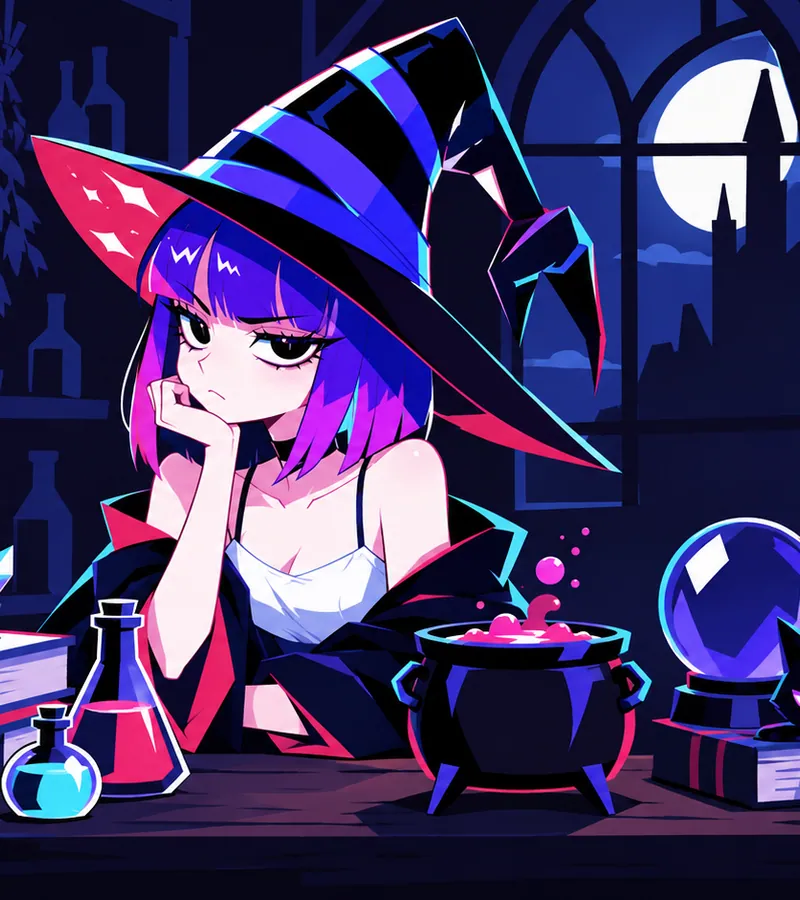 Yve Nocturne at her alchemy counter